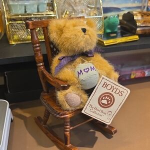 Bonds Brown Plush Teddy Bear with Purple Bow